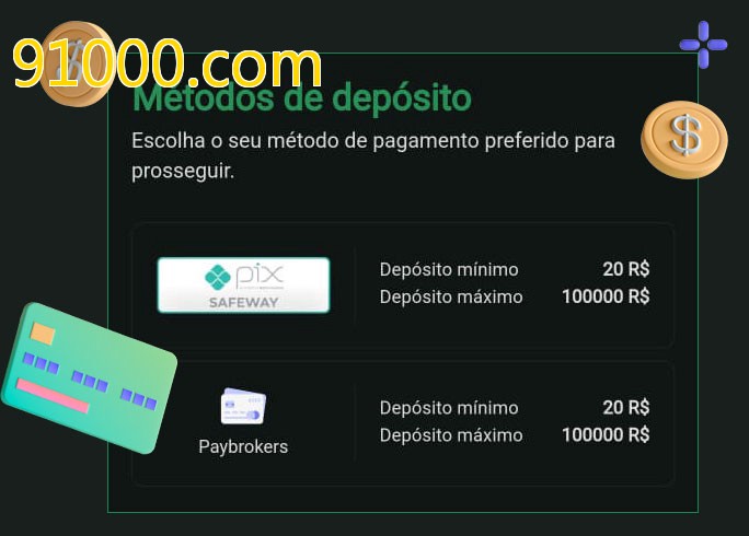 O cassino 91000.combet oferece uma grande variedade de métodos de pagamento