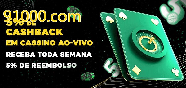 Promoções do cassino ao Vivo 91000.com